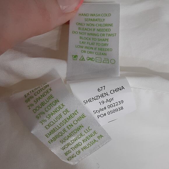 Lilly Pulitzer Jena Stretch Shift Dress Beaded Collar Resort White Women 4 Bride - Picture 11 of 15